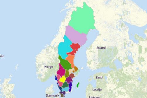 Map of Sweden Provinces