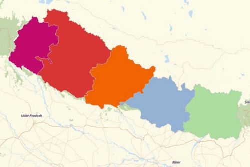 Map of Nepal Regions