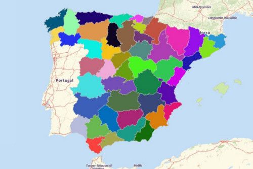 Provinces of Spain Map