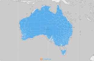 Map of Australia local government areas