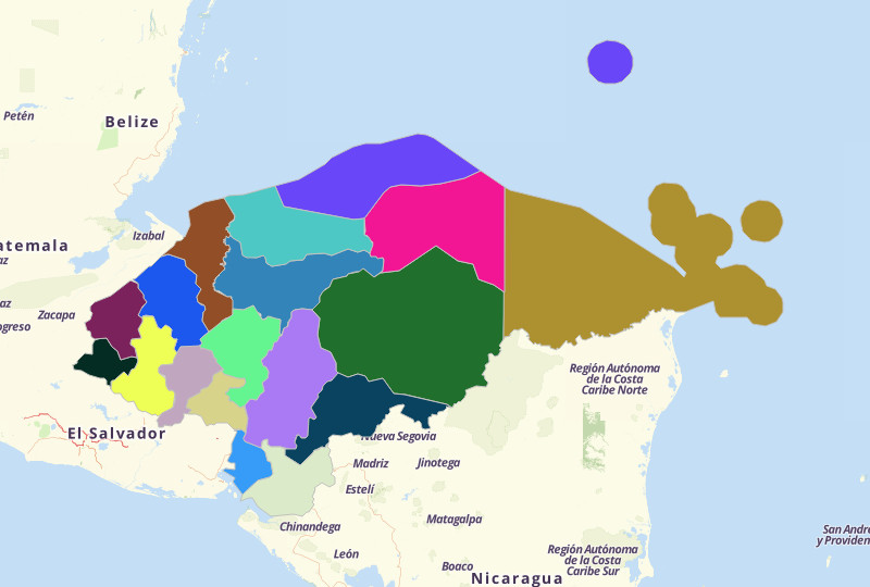 Analyze Honduras Map Using Mapline's Territory Mapping Software