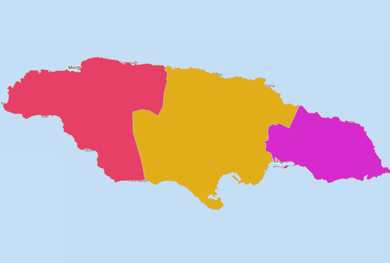 Analyze Jamaica Map Using Mapline's Territory Mapping Software