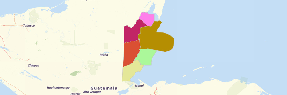 Territories Map Of Belize Districts 